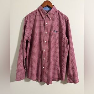 Chaps Men's Long Sleeve Easy Care Woven Button Down Shirt.